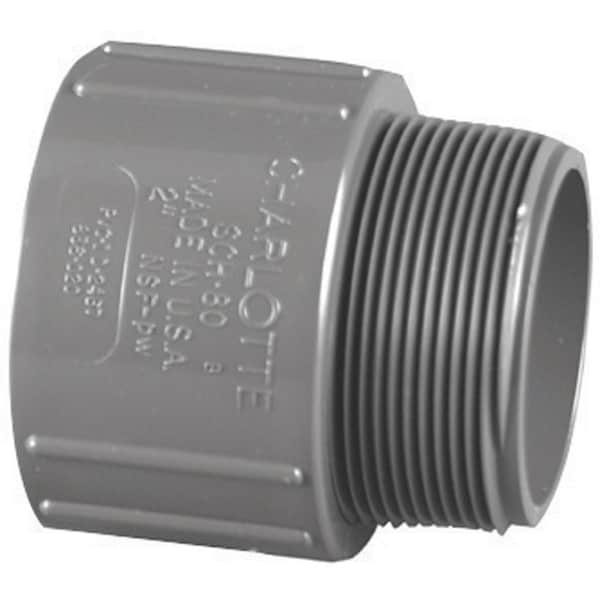 Charlotte Pipe 1/2 in. Slip X 1/2 in. D MPT PVC Adapter 1 pk